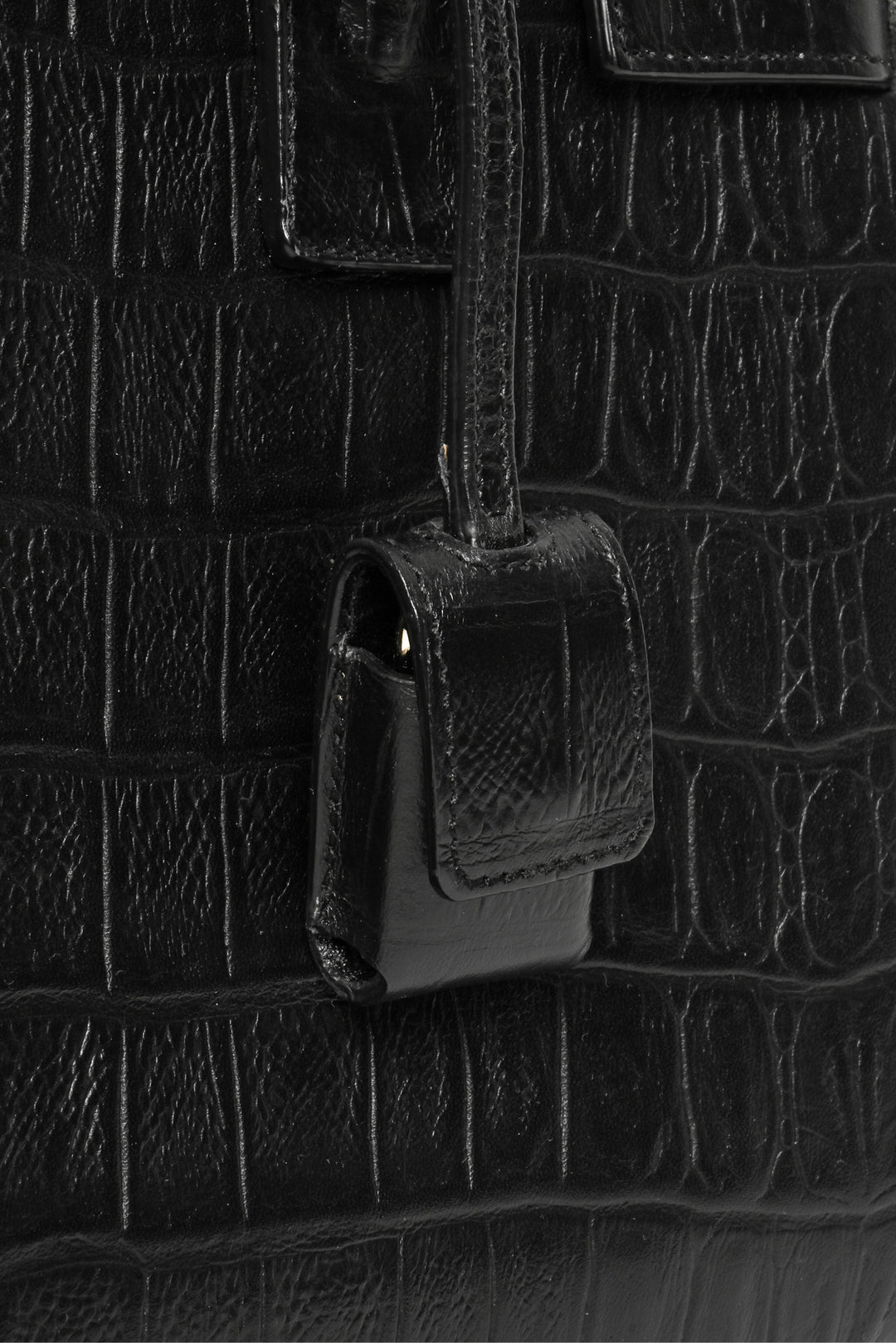 Saint Laurent 2015 Croc Embossed Baby Sac De Jour Tote