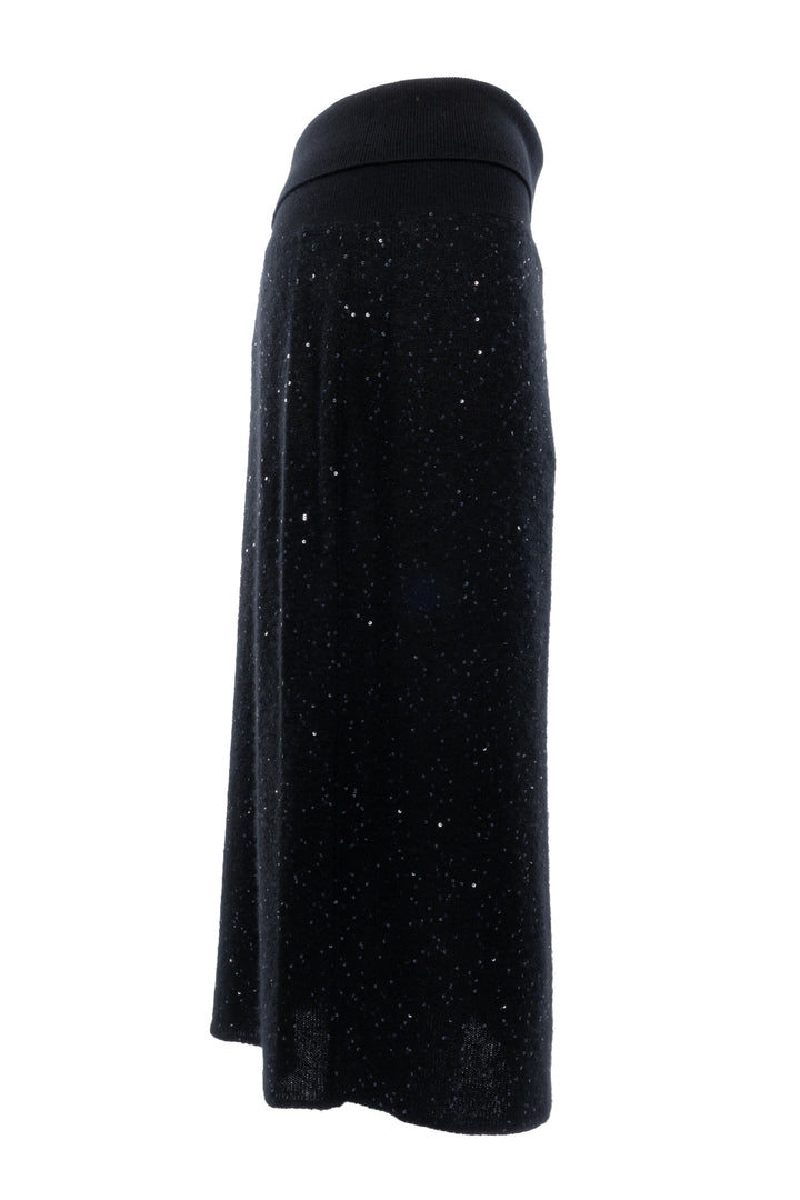 Fabiana Filippi Size L Sequin Embellished Knit Midi Skirt