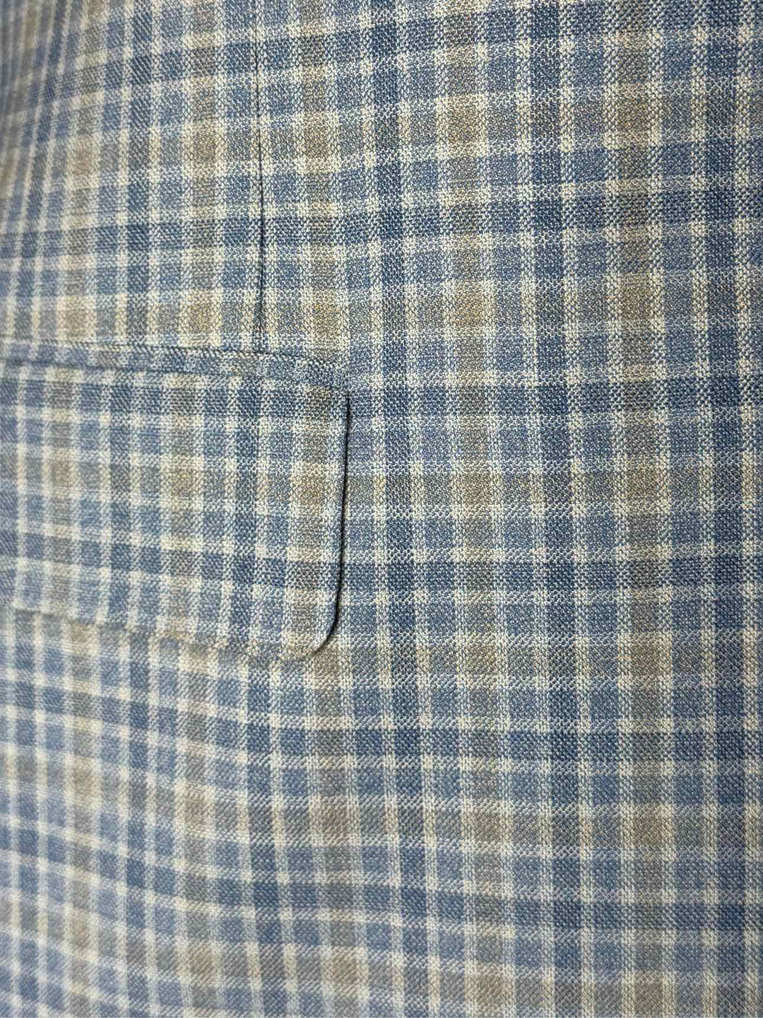 Canali Size 38 Men's Gingham Print Wool Blazer