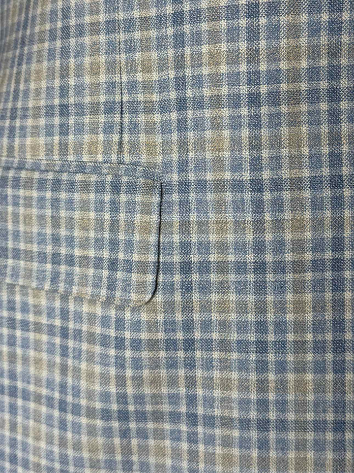 Canali Size 38 Men's Gingham Print Wool Blazer