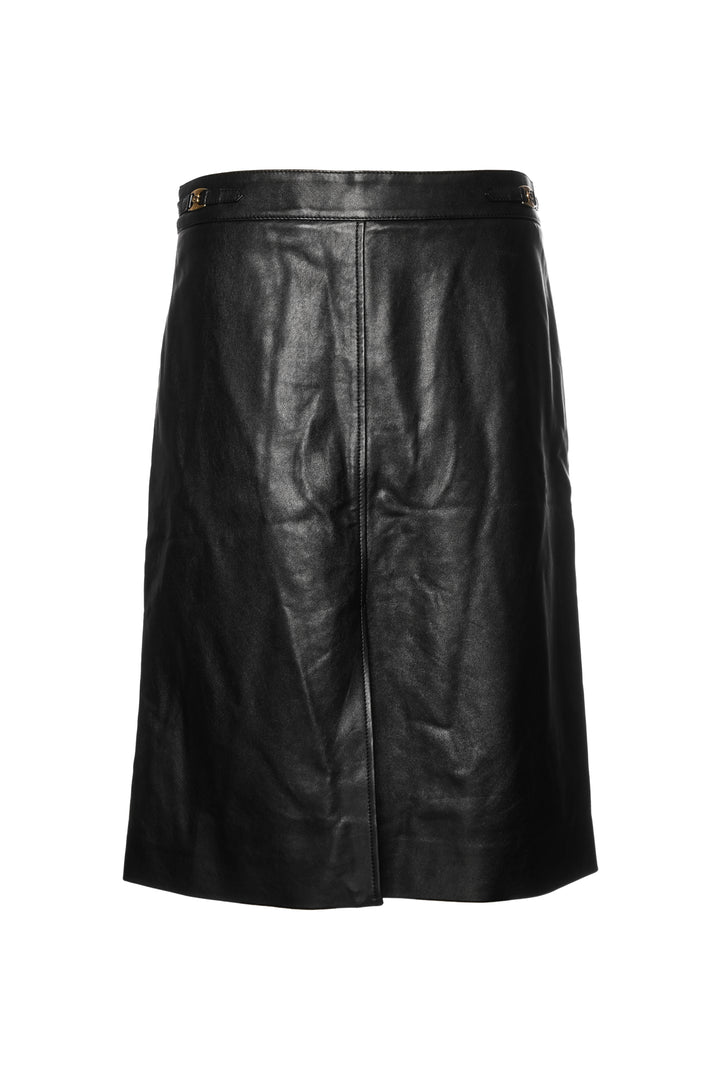 Coach Size 6 Heritage C Leather Skirt