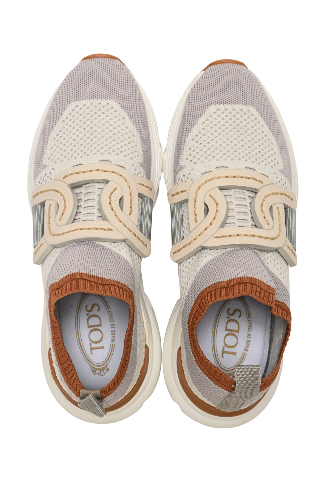 Tod's Size 36.5 Kate Chain Knit Slip-on Sneaker