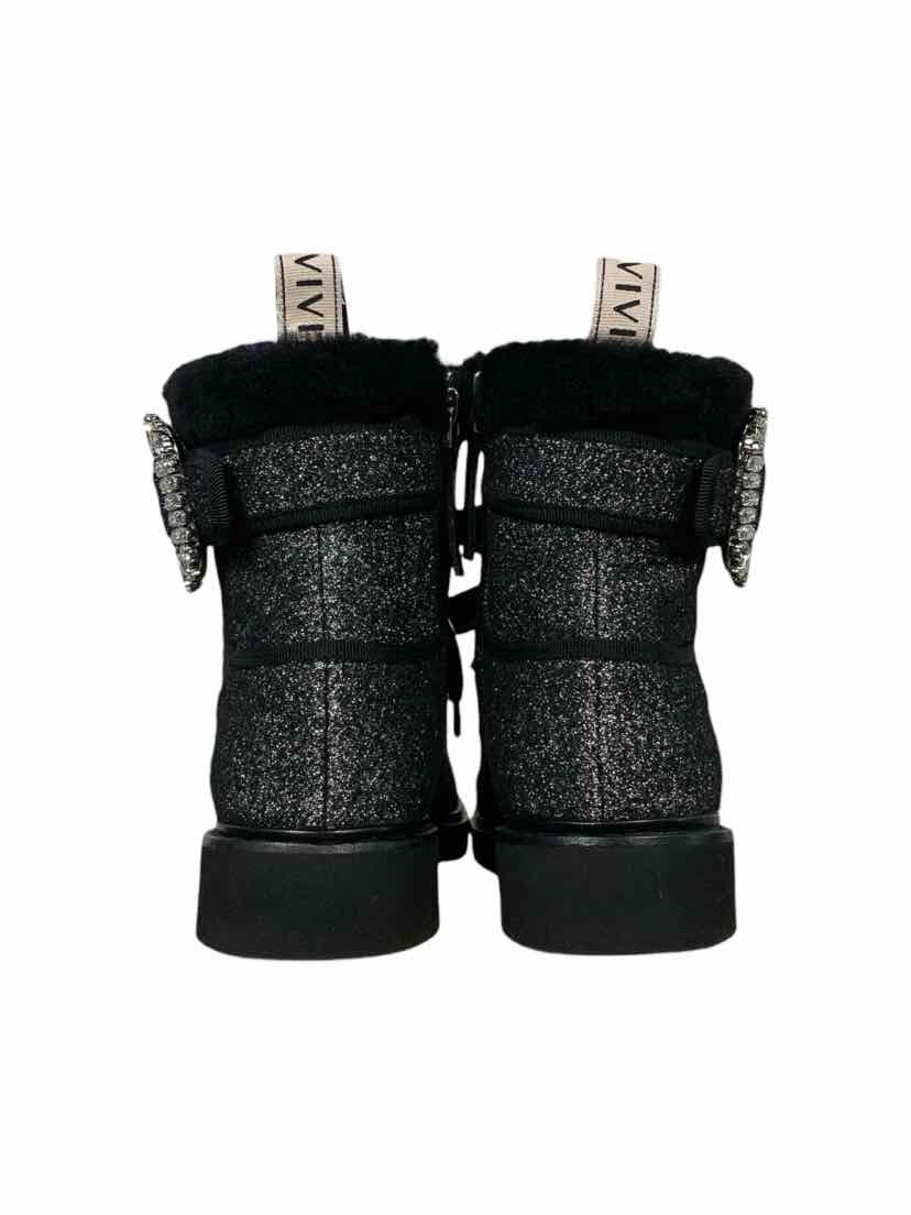 Roger Vivier Size 35 Viv' Rangers 45 Shearling Lined Ankle Boots