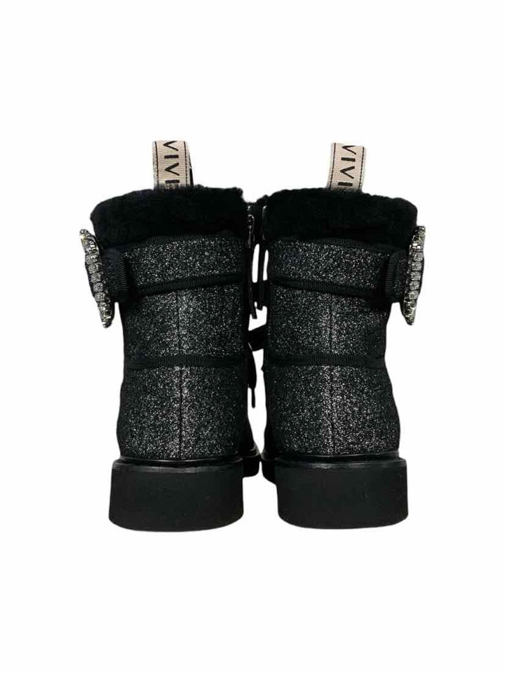 Roger Vivier Size 35 Viv' Rangers 45 Shearling Lined Ankle Boots