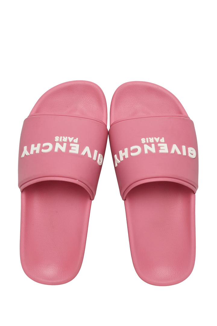 Givenchy Size 39 Logo Rubber Platform Slides