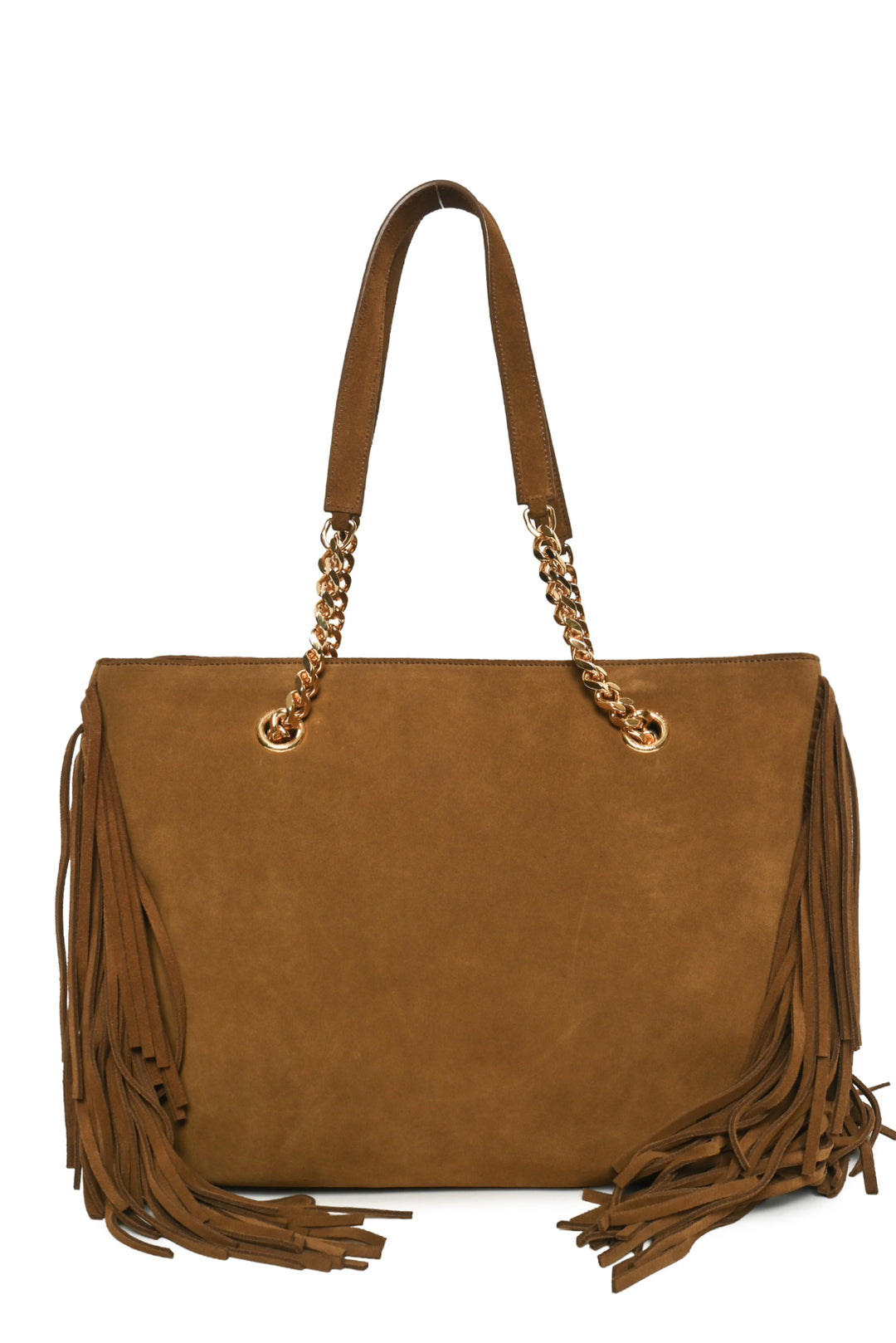 Saint Laurent 2016 Suede Monogram Fringe Large Shopping Tote