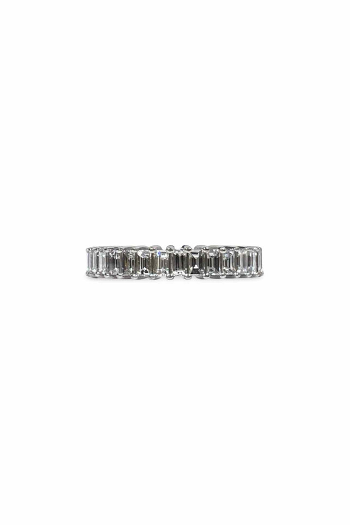 Baguette Half Eternity Band Size 7.75 Ring