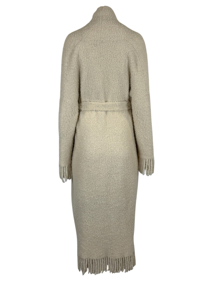 Rosetta Getty Size OS Blanket Shawl Fringe Belted Cardigan