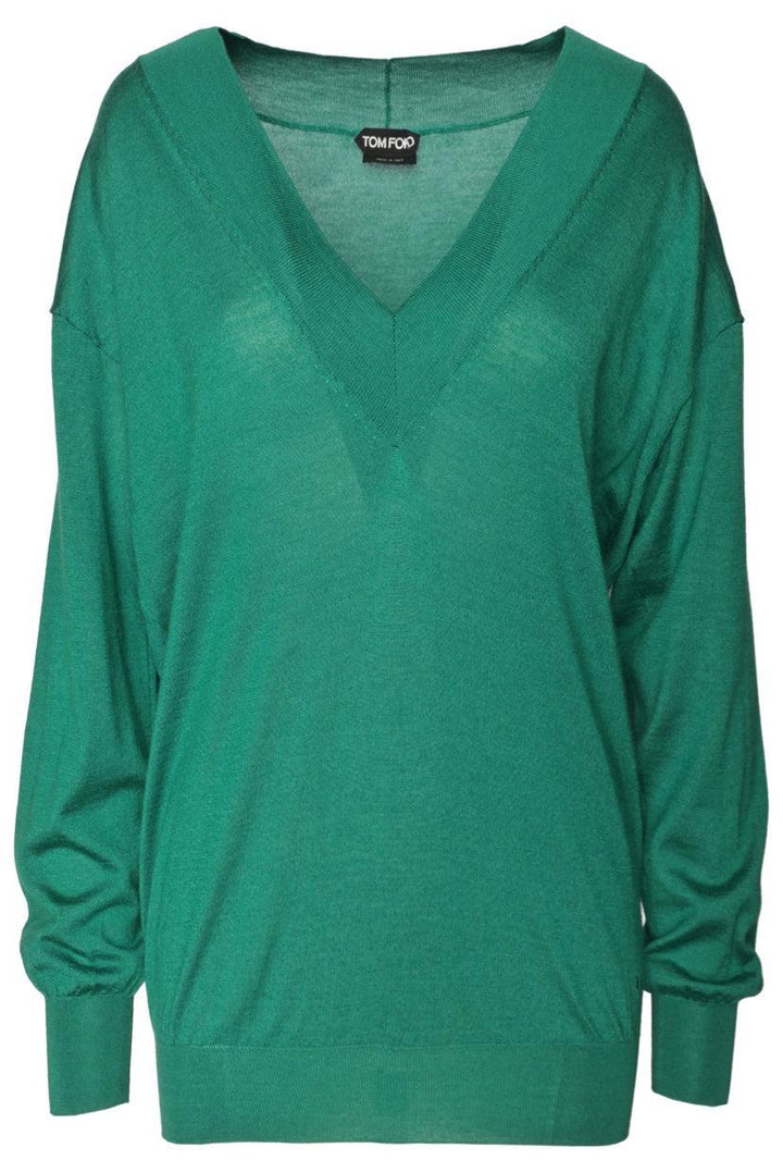 Tom Ford Size XL Cashmere Silk V-Neck Sweater