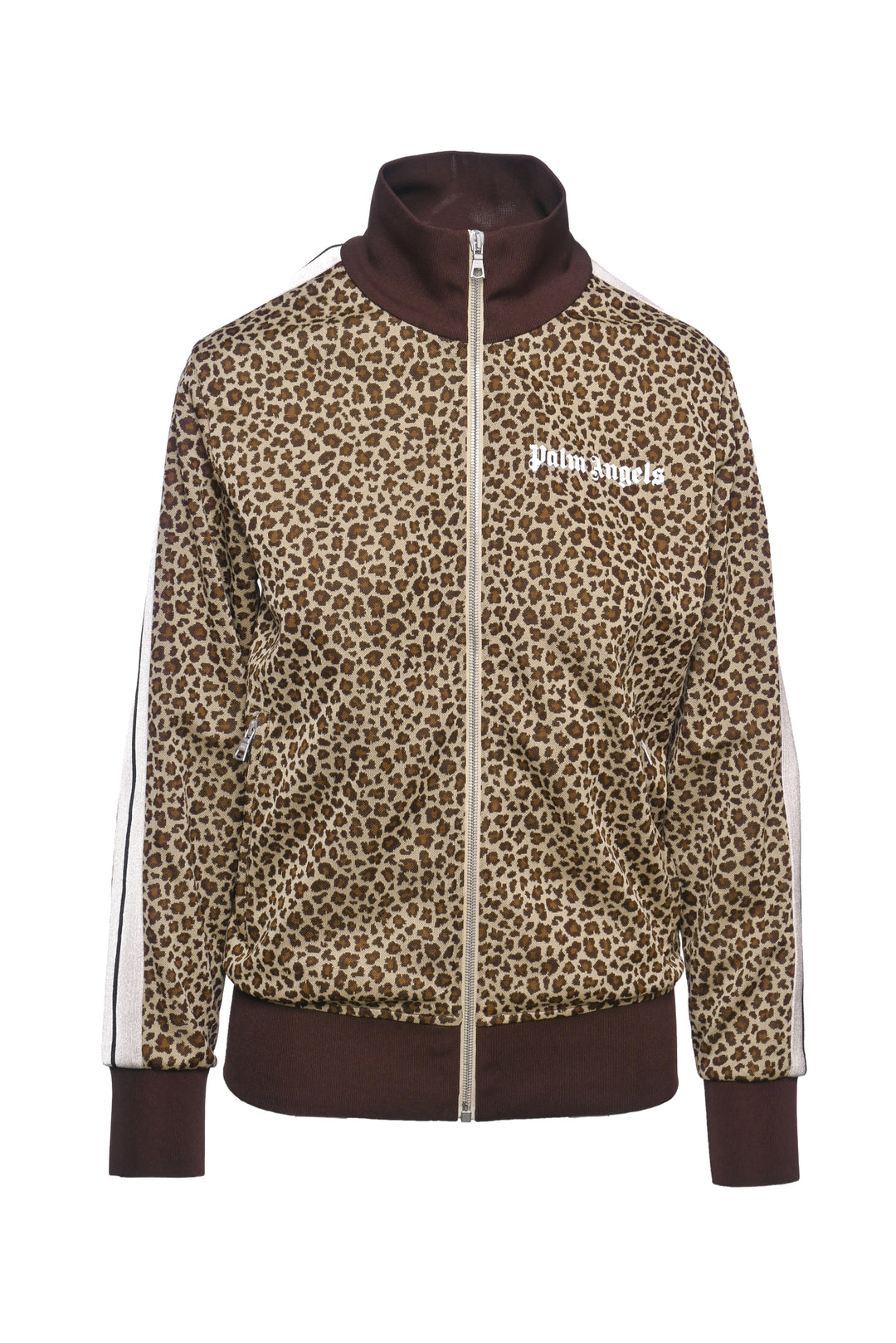 Palm Angels Size M Men's Leopard Jacquard Track  Jacket