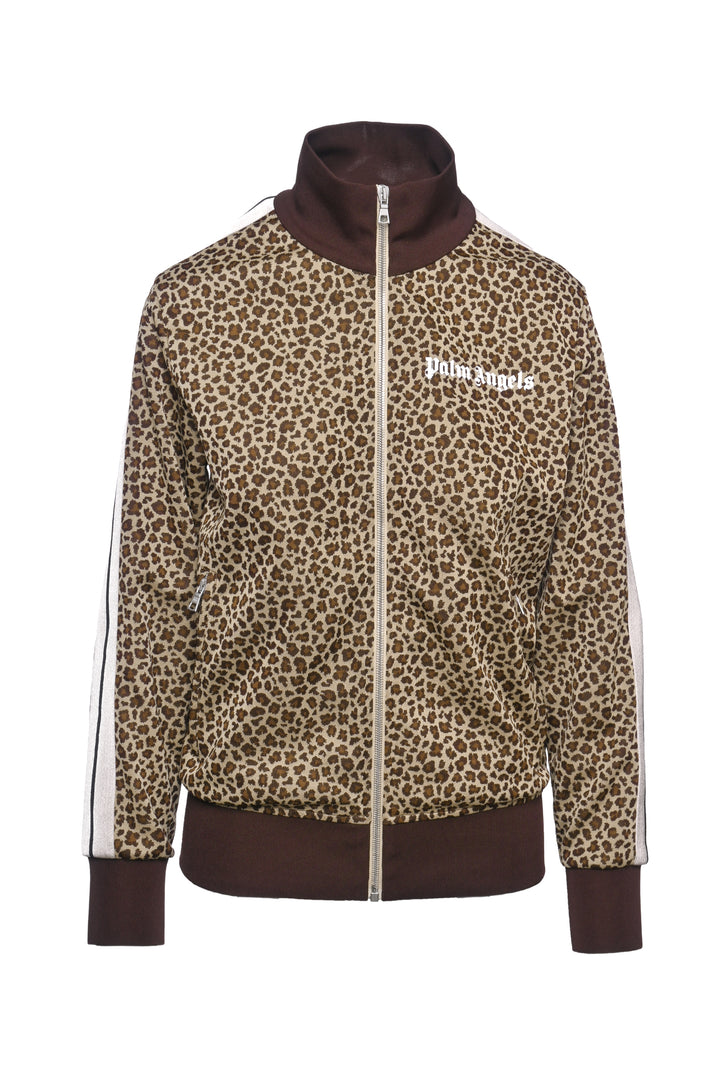 Palm Angels Size M Men's Leopard Jacquard Track  Jacket
