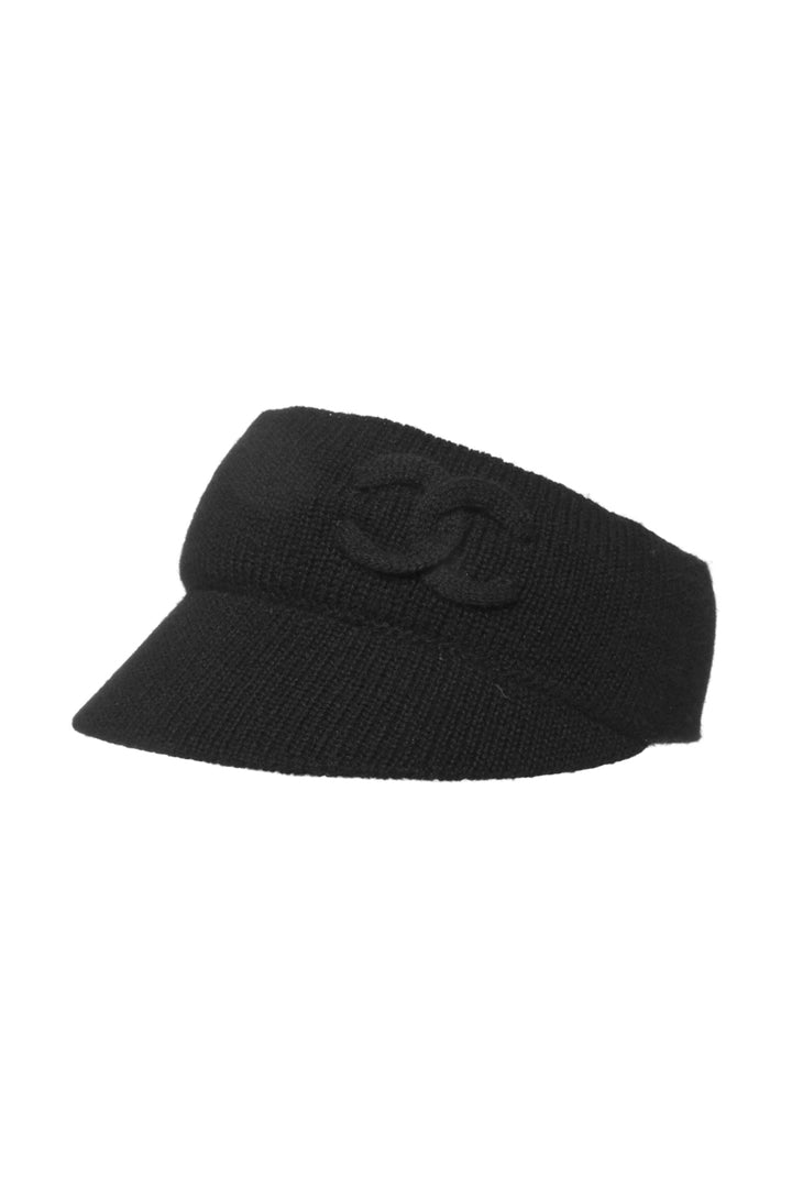 Chanel Cashmere Interlocking CC Knit Visor