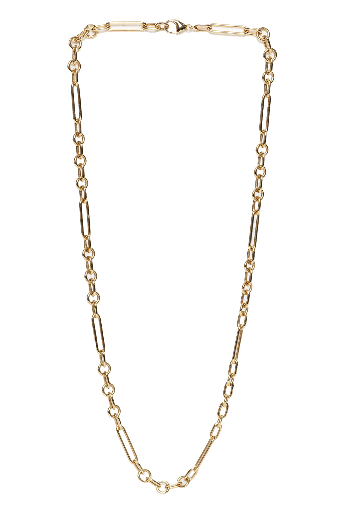 Foundrae 18K Gold Small Mixed Clip Chain Necklace