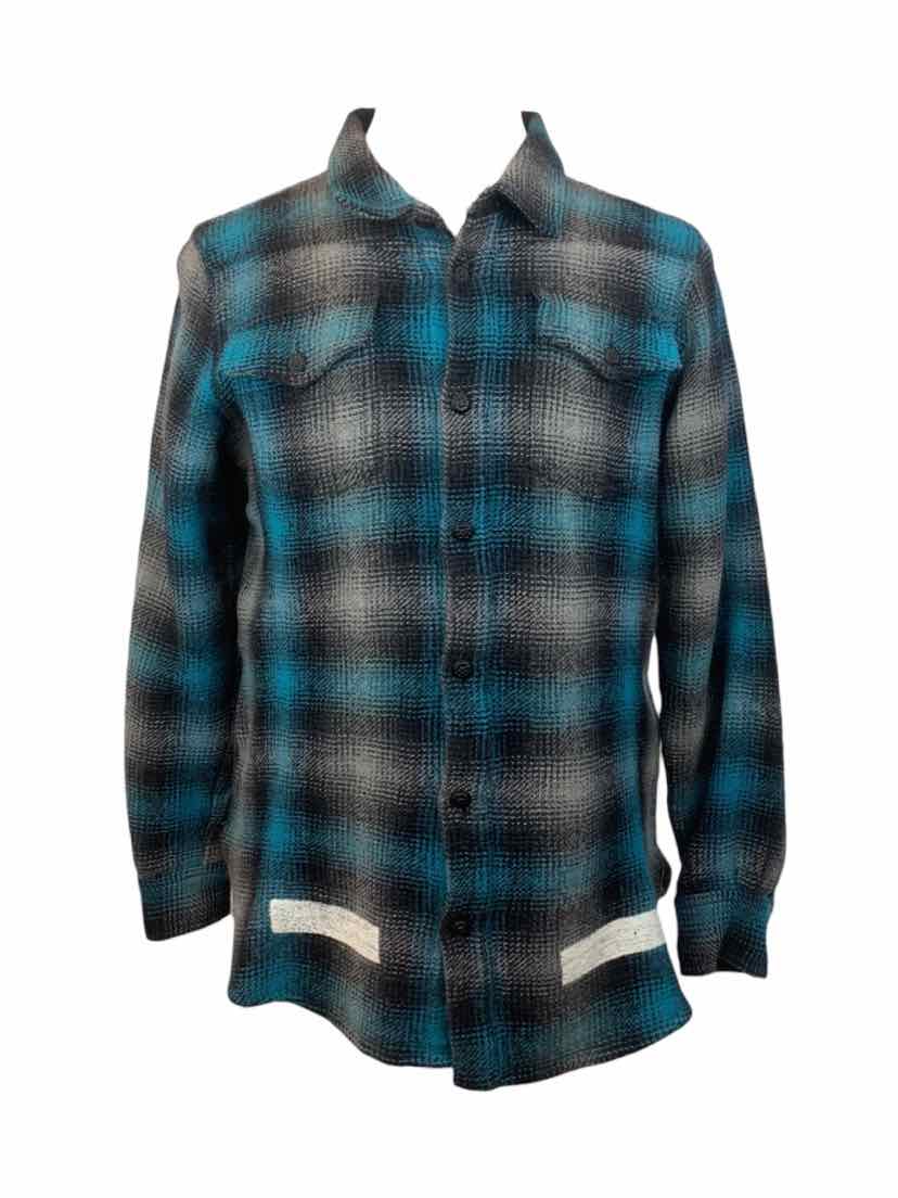 OFF-WHITE Size S Men's Brushed Flannel Shirt Long Sleeve