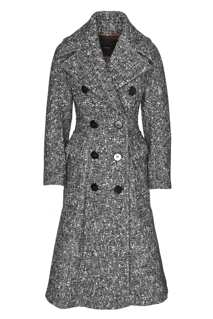 Max Mara Size 2 Atelier Double Breasted Tweed Coat