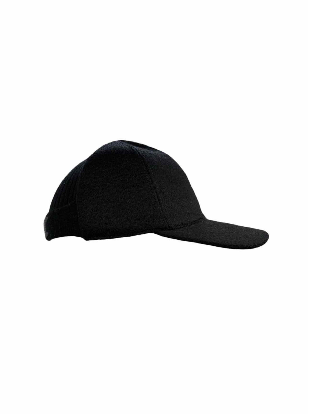 Maxmara Size 58 Black Wool w/Cashmere Amiche Cap Hat