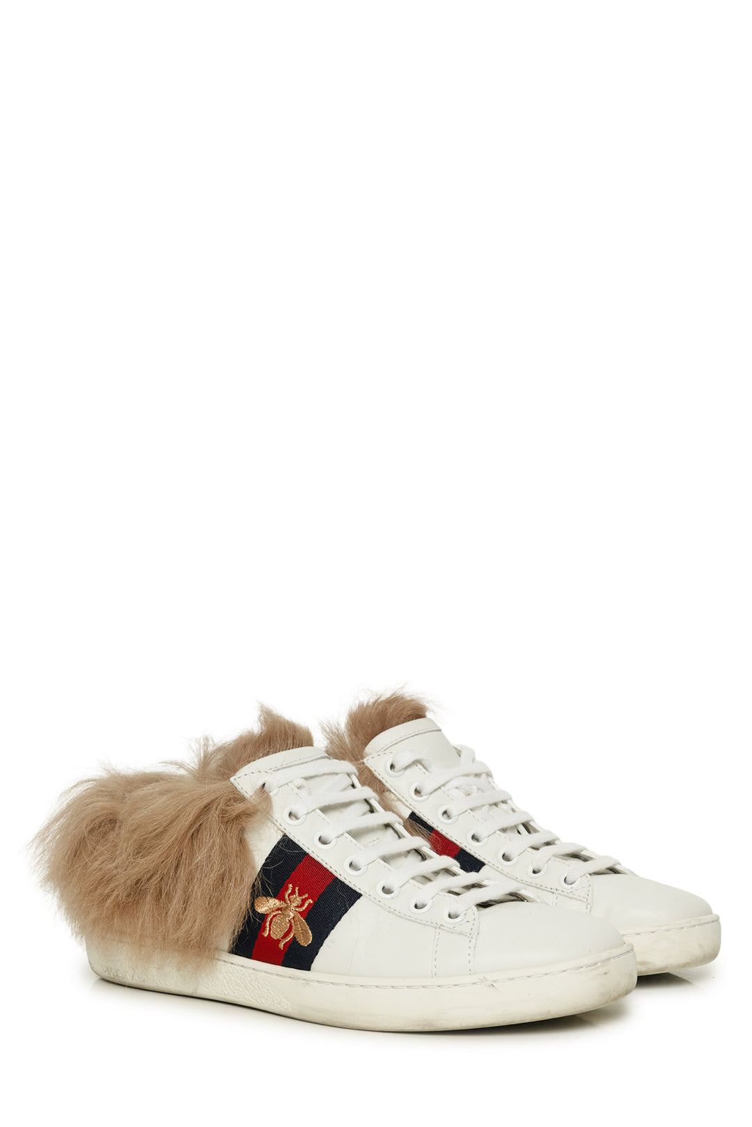 Gucci Size 35 Ace Fur Sneaker