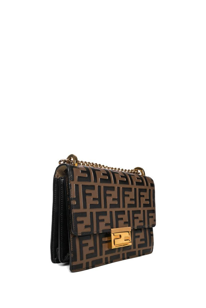 Fendi Kan U Small Zucca Embossed Shoulder Bag