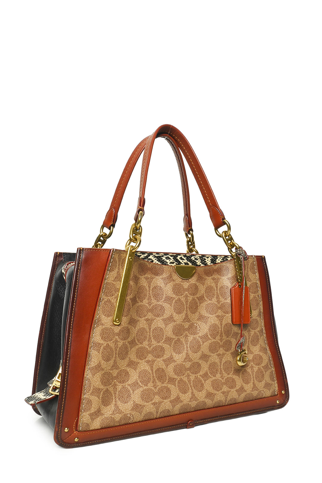 Coach Signature Canvas, Calfskin & Snakeskin Dreamer 36 Tote
