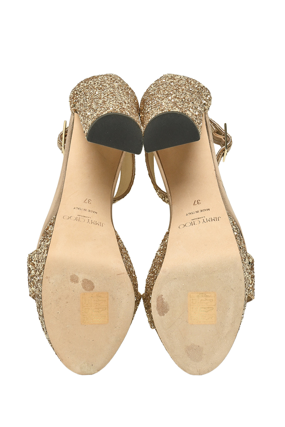 Jimmy Choo Size 37 Holly Glitter Sandals
