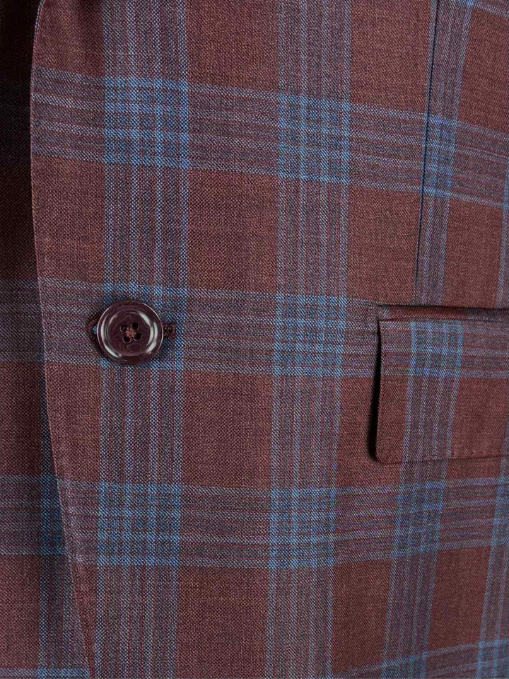 Ermenegildo Zegna Size 38 Men's Check Print Wool Blazer