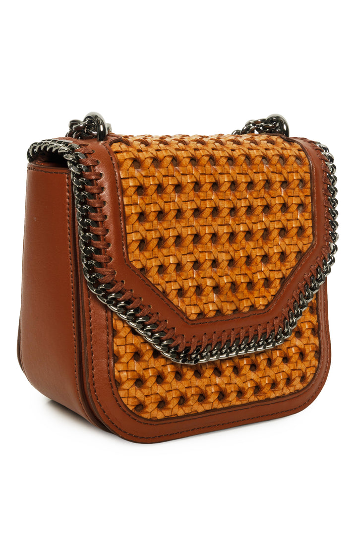 Stella Mccartney Falabella Box Wicker Basket Crossbody Bag