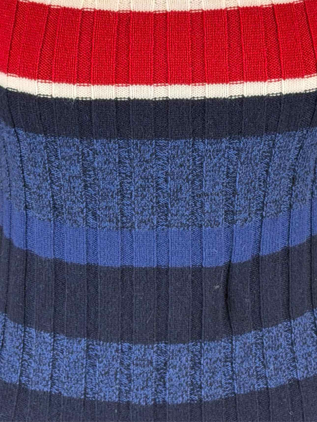 Black Goat Size M Turtleneck Cashmere Striped Sweater