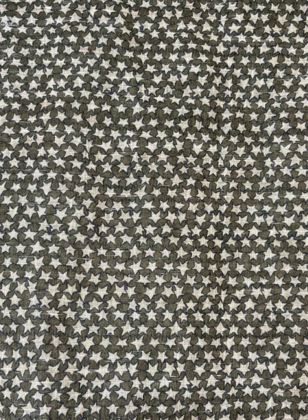Valentino Star Pattern Linen Blend Scarf