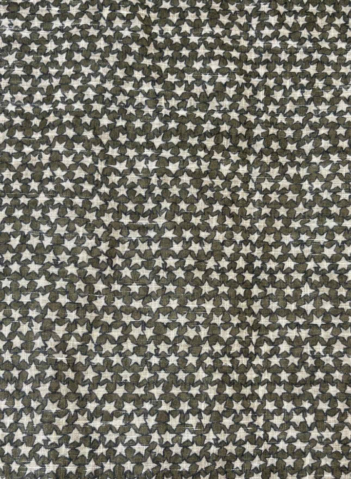 Valentino Star Pattern Linen Blend Scarf