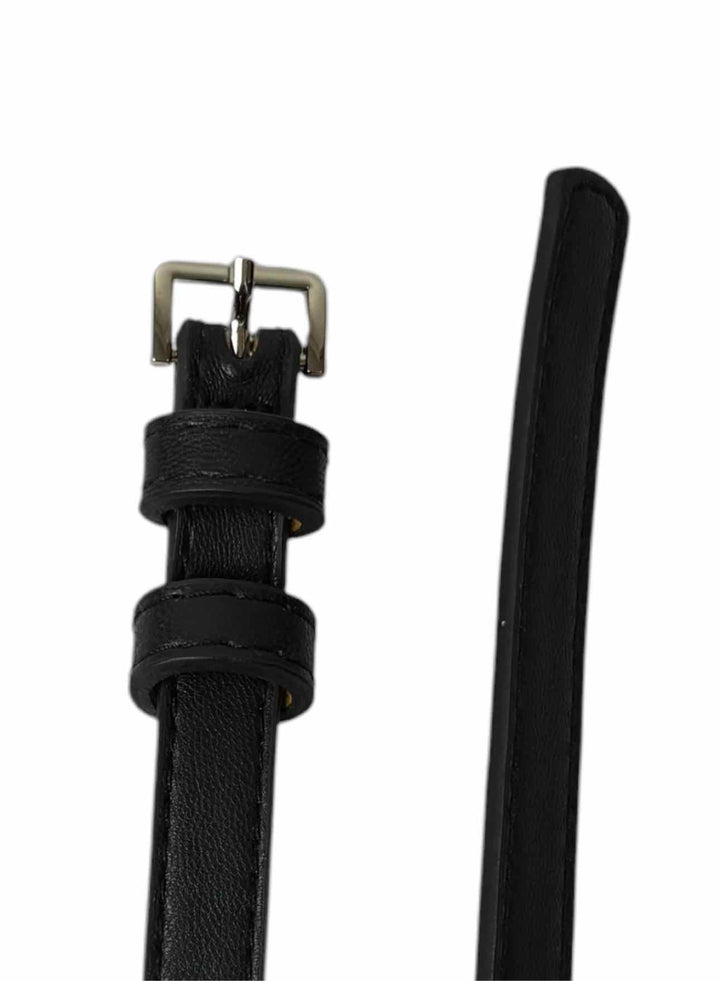 Alexander Wang Size XS Leather Metal Logo Belt
