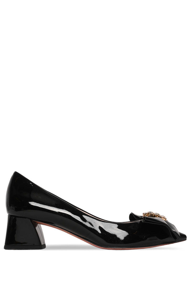 Roger Vivier Size 39 Patent Leather Jewel Bow Pumps