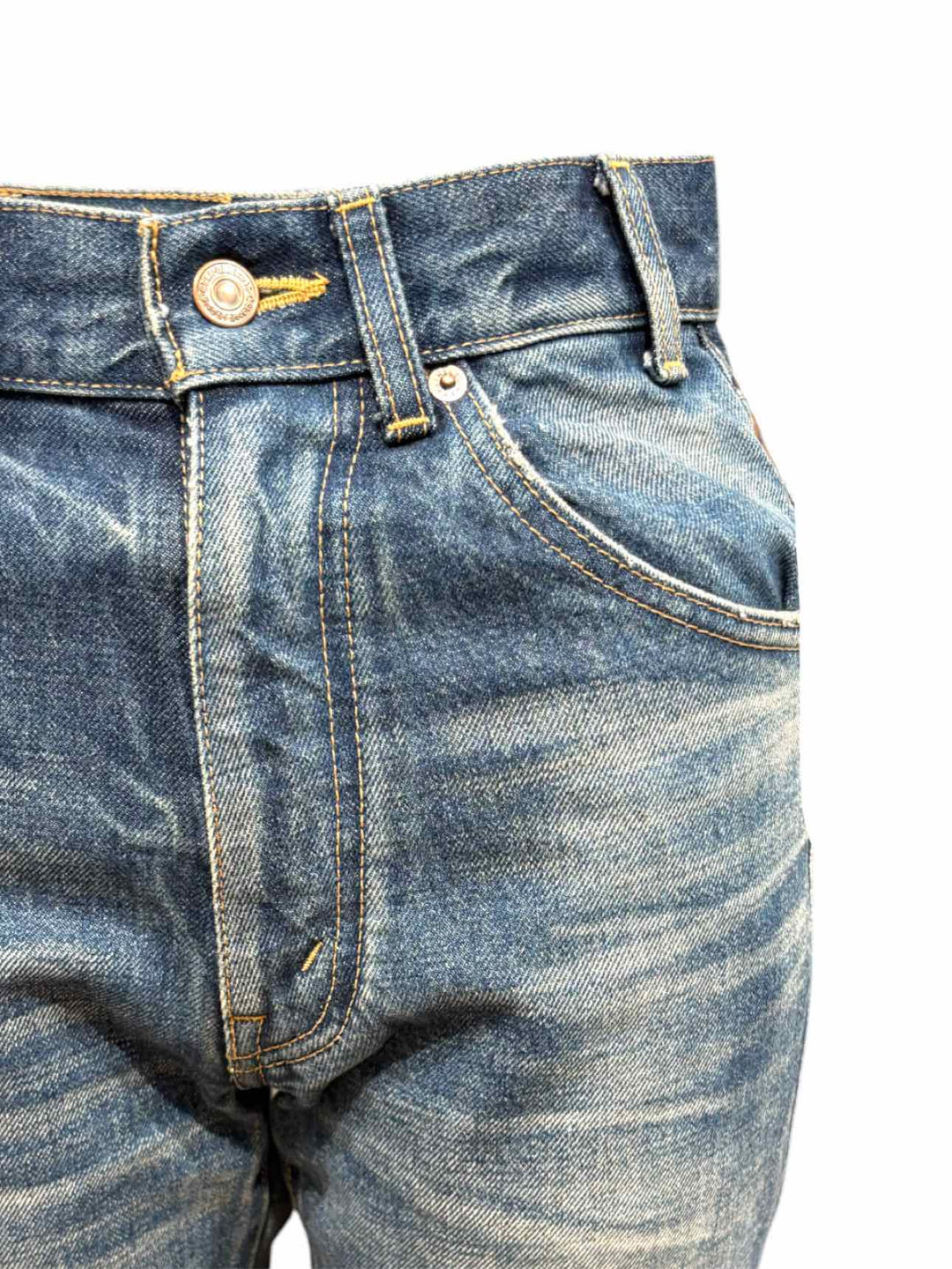 Celine Size 25 Distressed Straight Leg Jeans