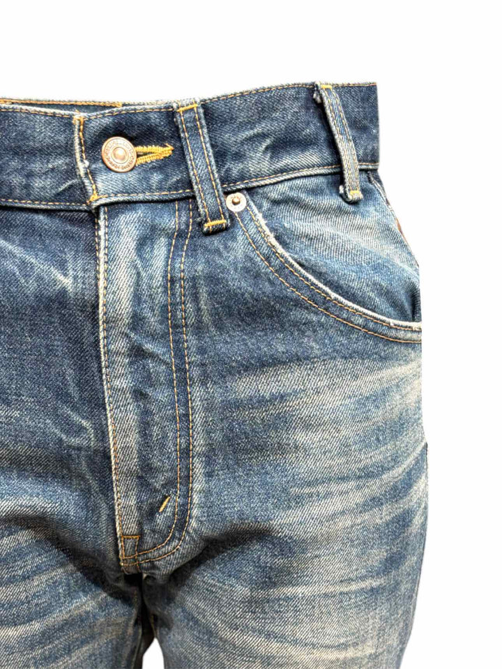 Celine Size 25 Distressed Straight Leg Jeans