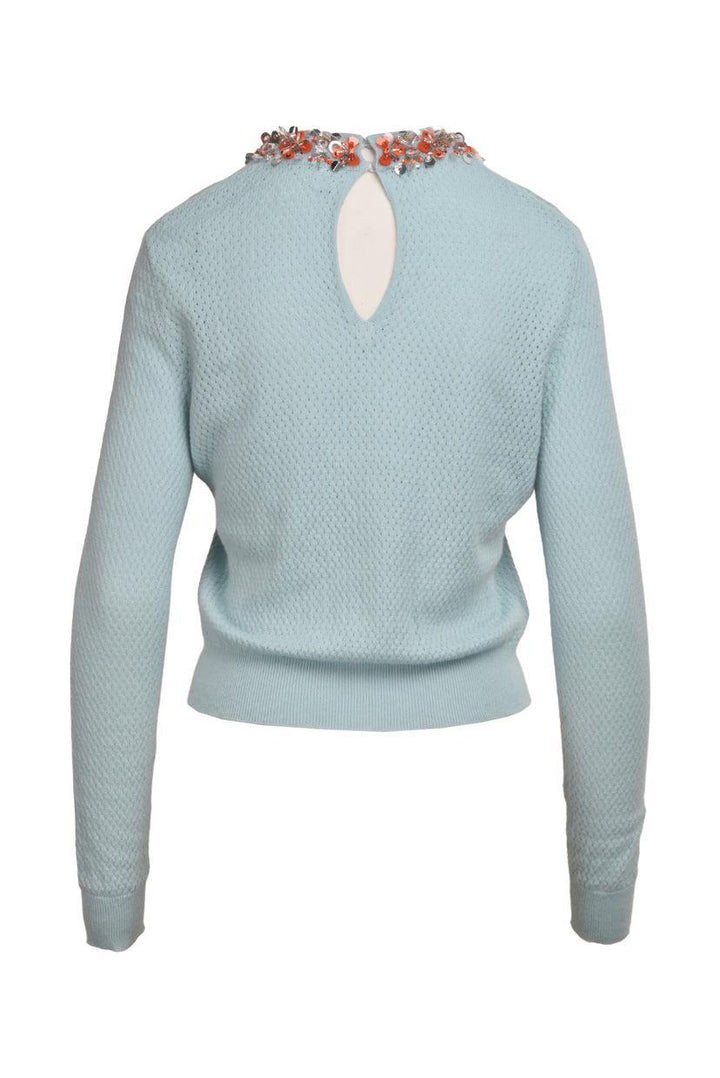 Miu Miu Size 42 2015 Embellished Knit Sweater