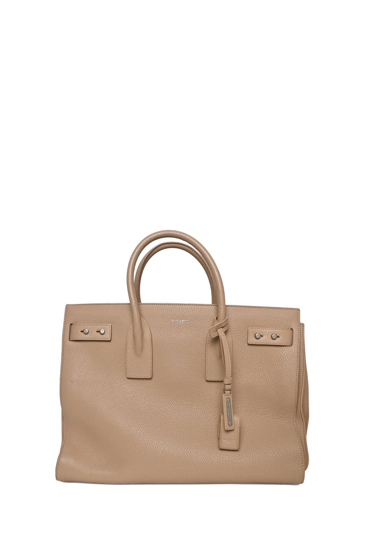 Saint Laurent 2017 Medium Grained Leather Sac De Jour Tote