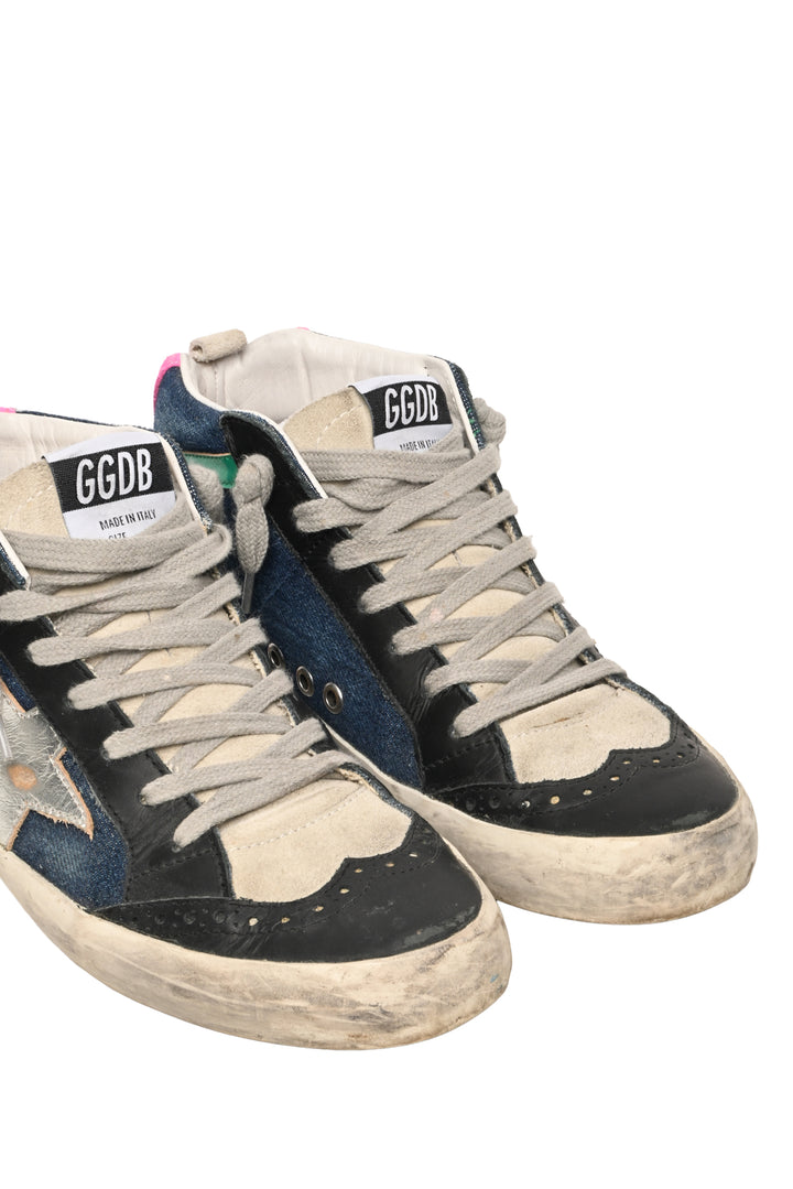 Golden Goose Size 37 Denim Mid Star Sneaker