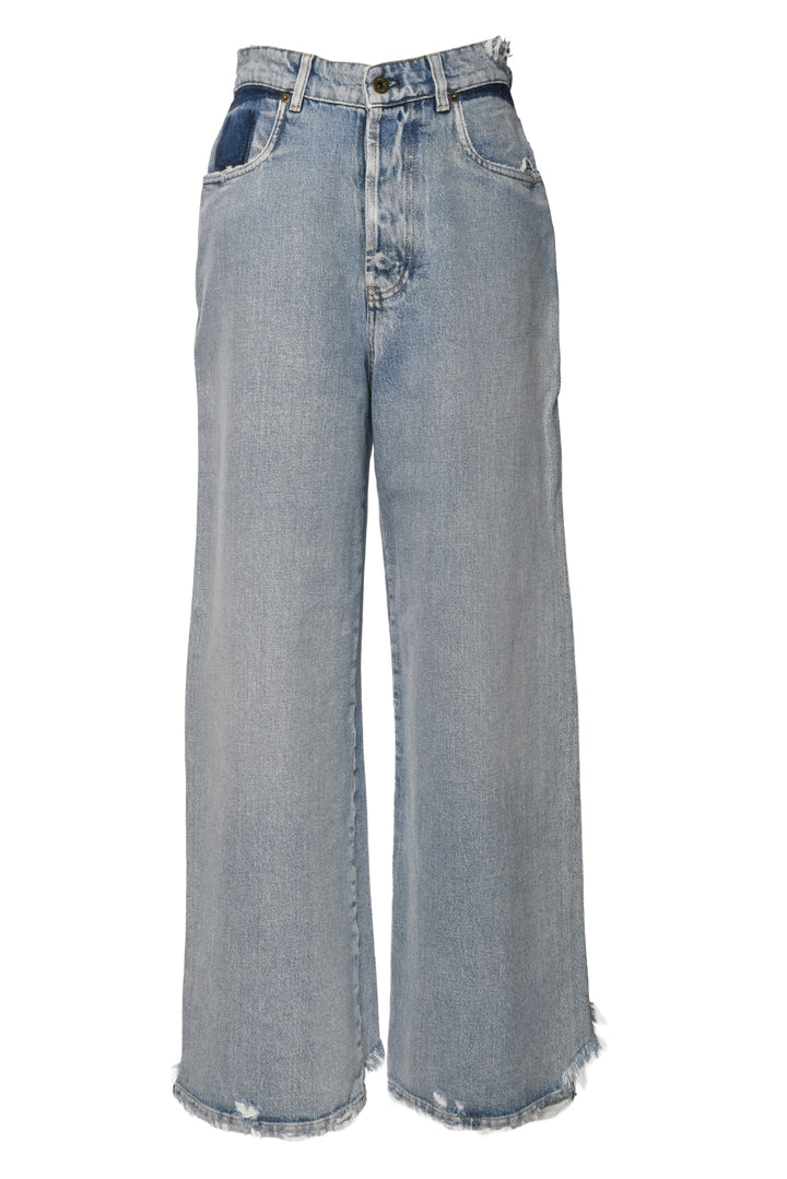 Miu Miu Size 25 Distressed Wide Leg Jeans