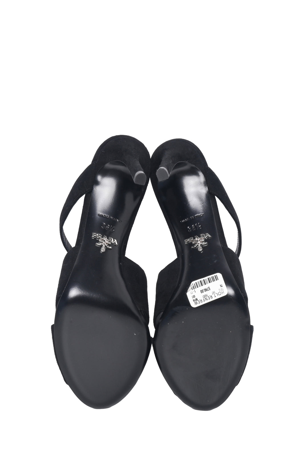 Prada Size 36.5 Suede Mules Sandals