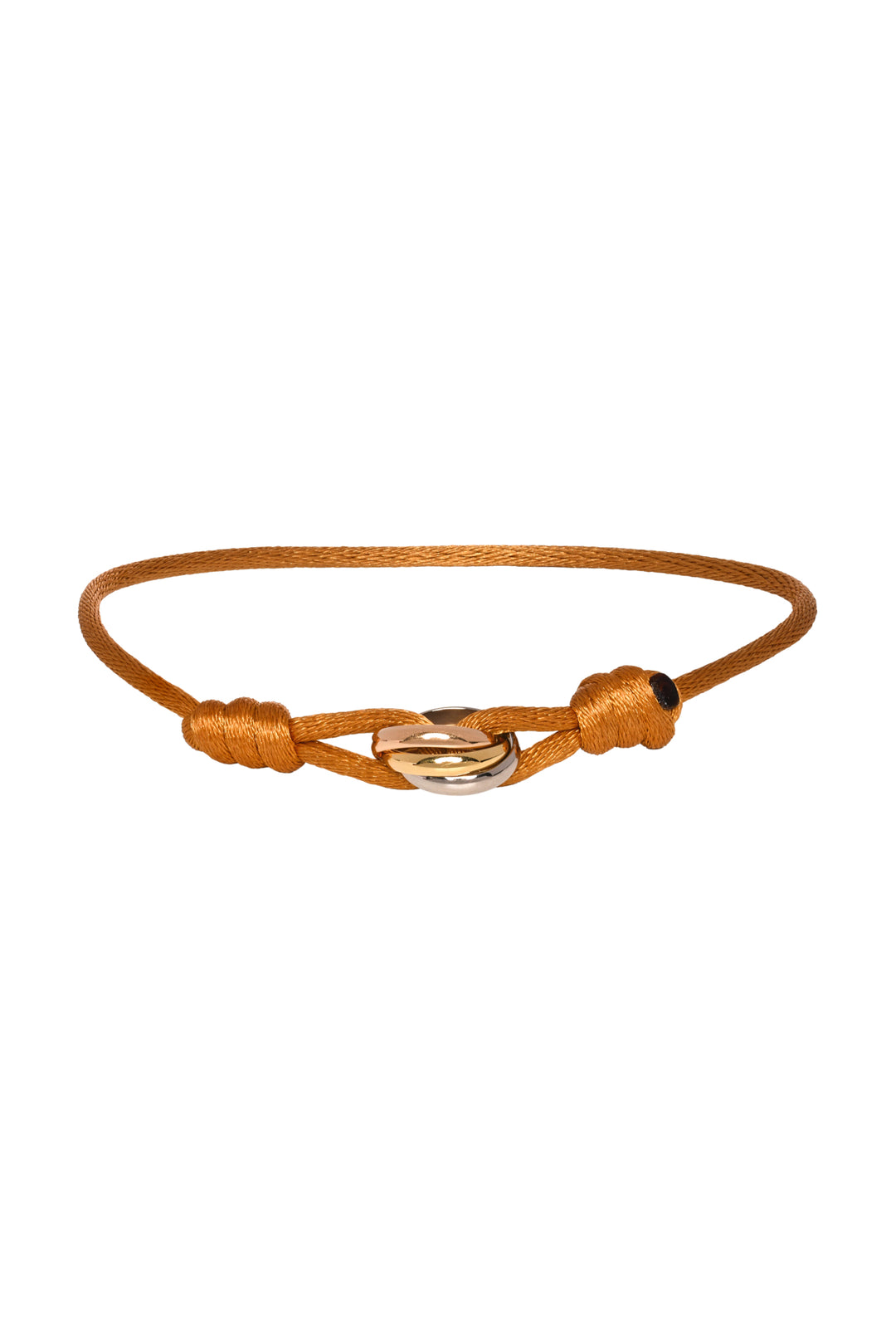 Cartier 18K Yellow, Rose & White Gold Trinity Cord Bracelet