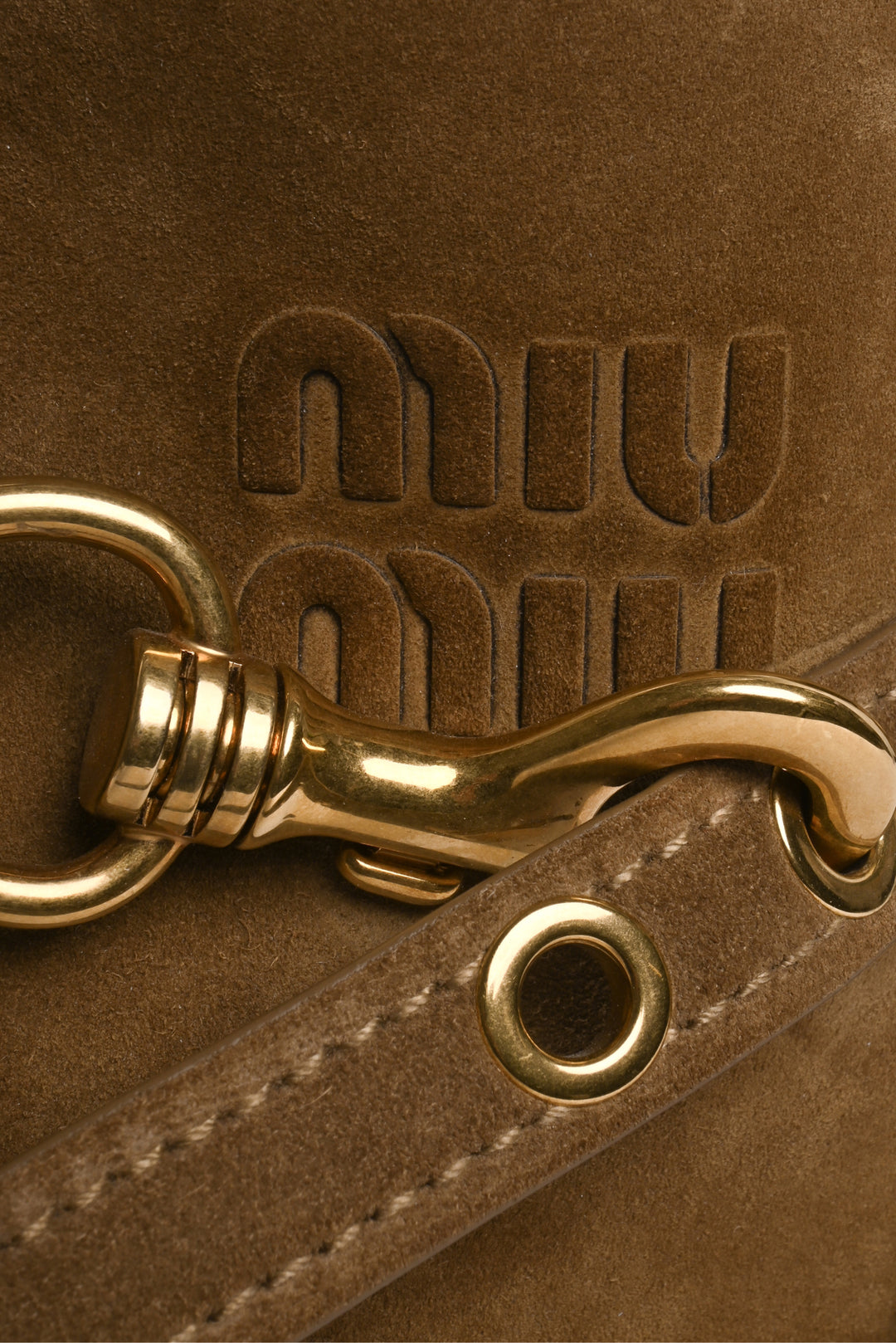 Miu Miu Aventure Suede Shoulder Bag