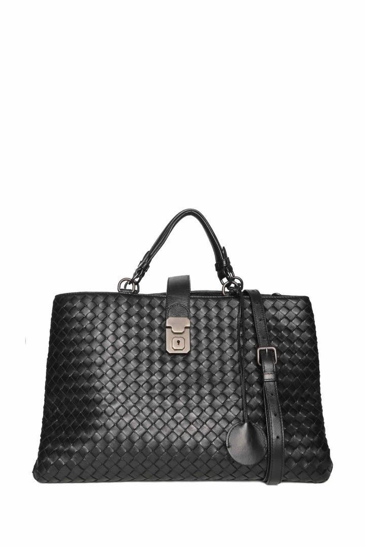 Bottega Veneta Medium Intrecciato Roma Top Handle Bag