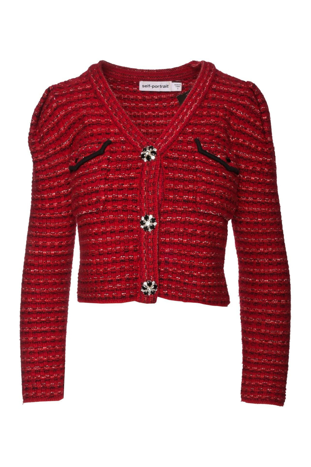 Self Portrait Size S Melange Knit Cardigan