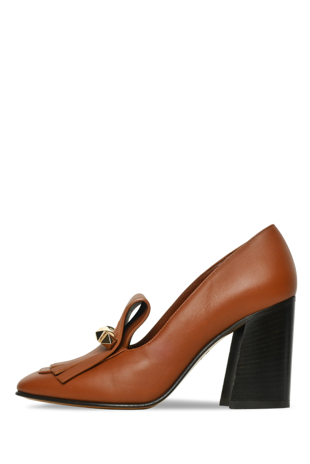 Valentino Size 37.5 Rockstud Uptown Fringe Loafer 90 Pumps