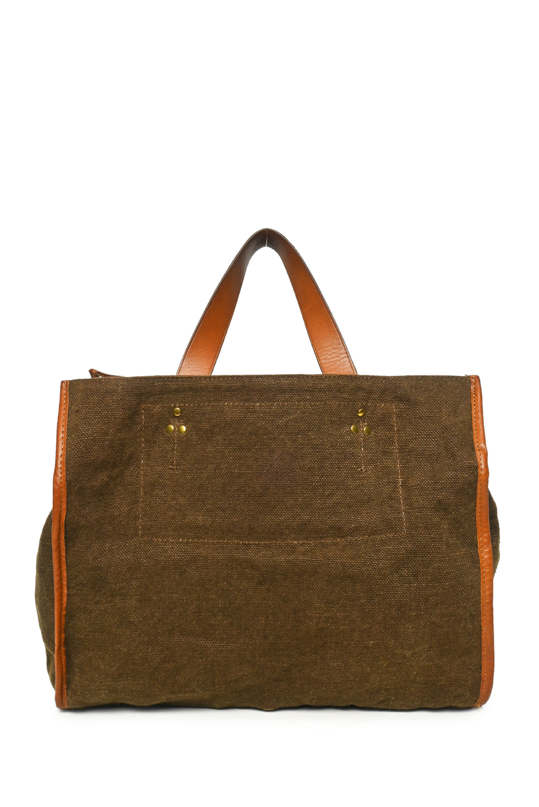 Jerome Dreyfuss Leather Trim Canvas Tote