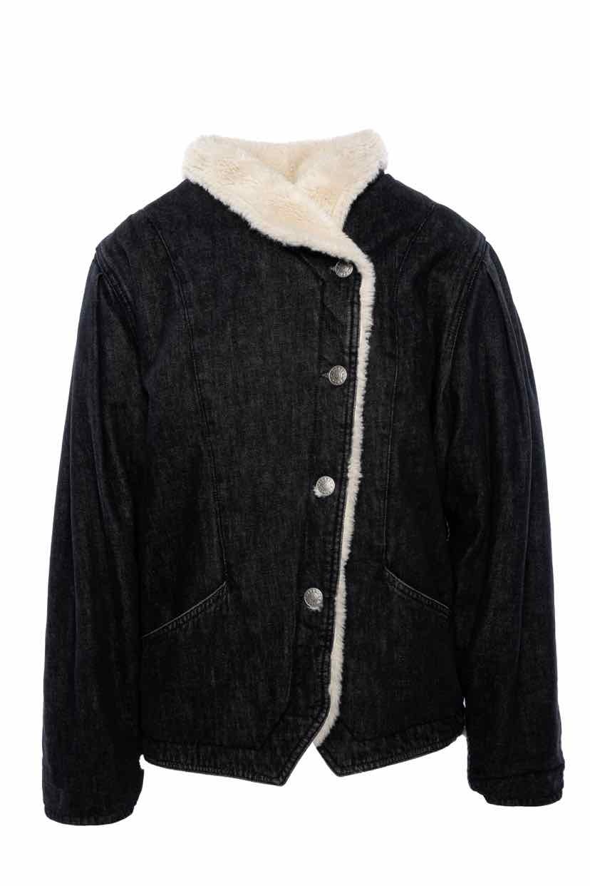 Isabel Marant Size 38 Dipauline Faux Fur-Lined Denim Jacket