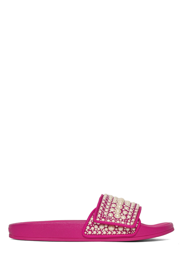 Jimmy Choo Size 40 Fitz Embellished Pool Slide Sandals
