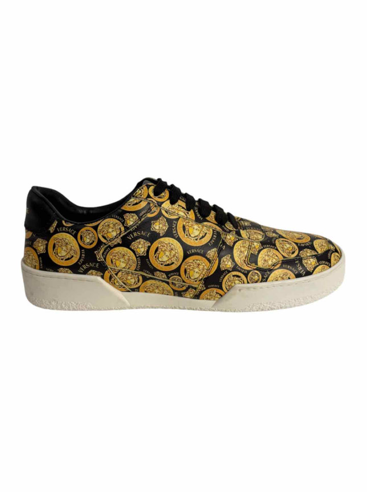 Versace Size 40.5 Men's Medusa Leather Sneakers