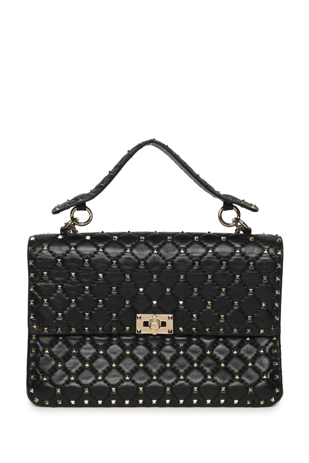 Valentino Large Rockstud Spike Nappa Leather Shoulder Bag