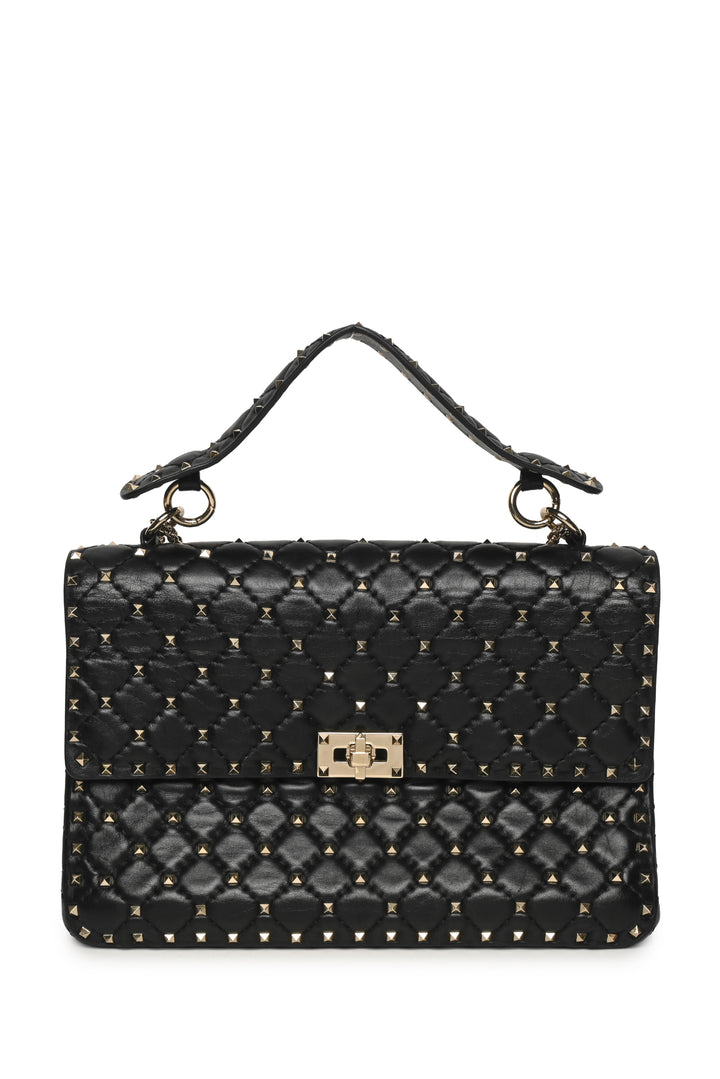 Valentino Large Rockstud Spike Nappa Leather Shoulder Bag