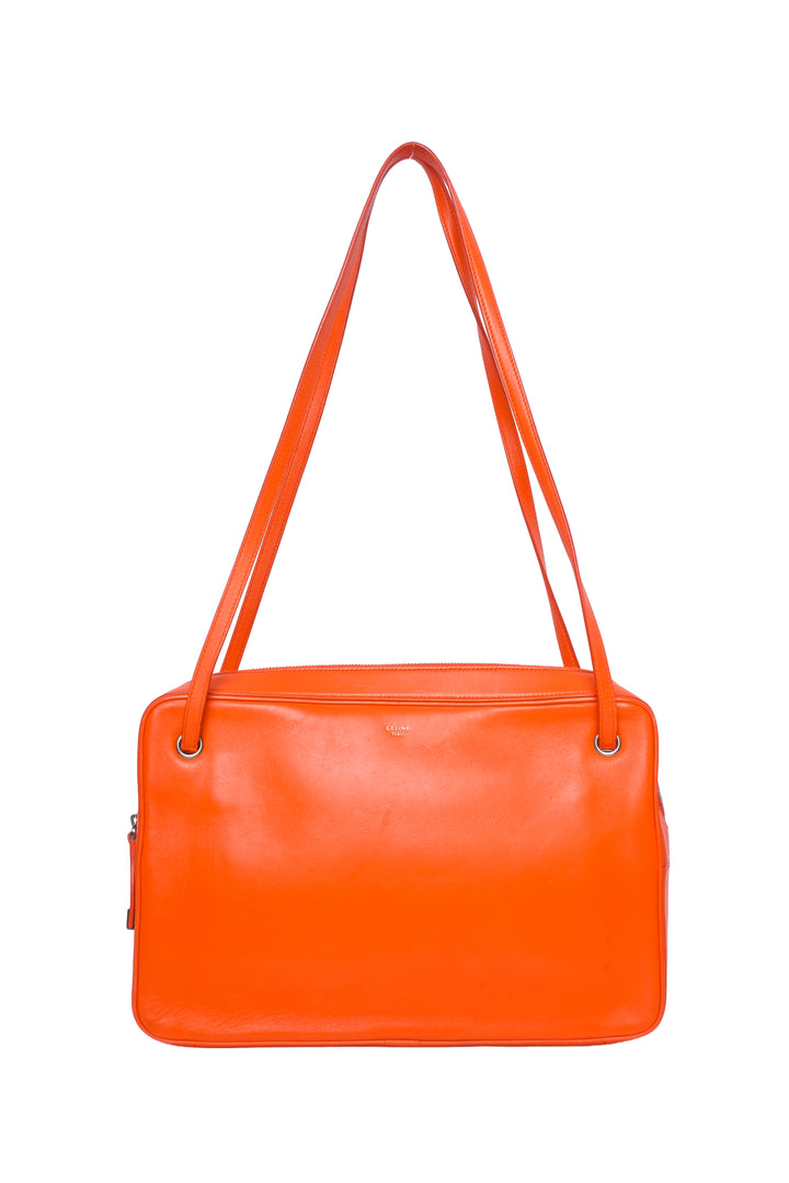 Celine 2012 Nappa Side Lock Dragonne Shoulder Bag